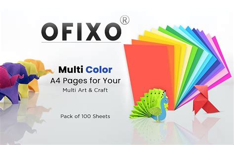 Ofixo Pieces A Color Paper Handmade Origami Embossed Multi Color