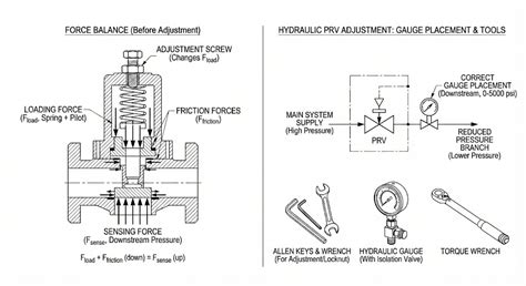 adjust pressure reducing valves