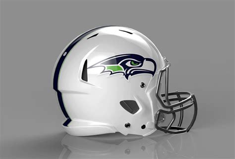 Helmet with Seahawks decals