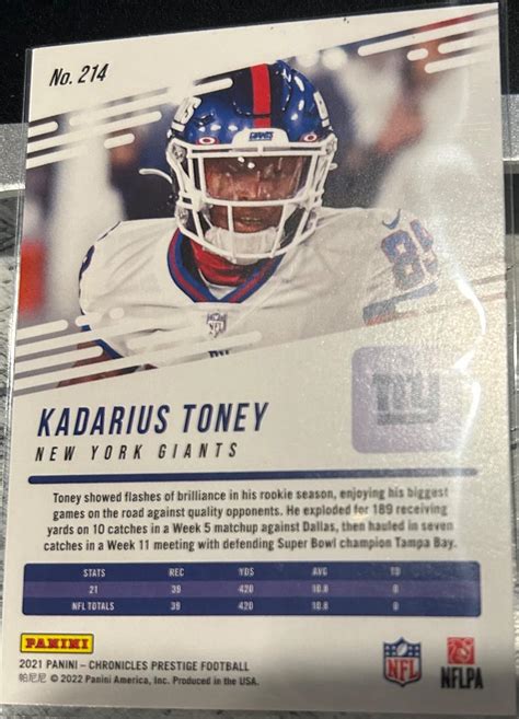 Kadarius Toney Prices Rookie Panini Chronicles Prestige