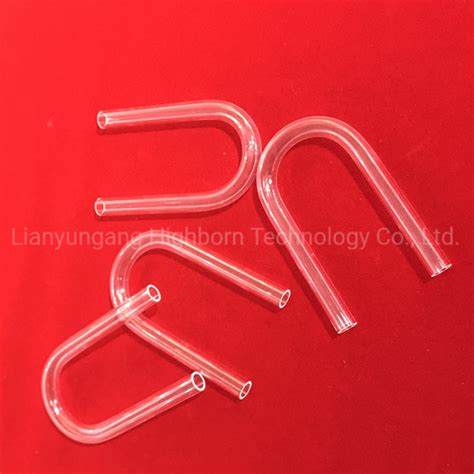 High Purity Customized Heat Resistance Polishing Clear U Bent Quartz Glass Heating Tube Silica