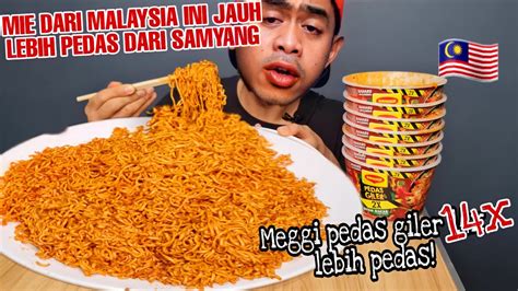 MUKBANG 7 BUNGKUS MIE MEGGI PEDAS GILER 2X SPICY DARI MALAYSIA