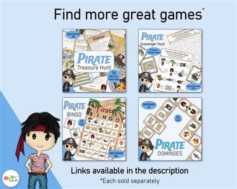 Pirate Memory Card Game A Printable Picture Matching Game For Toddlers