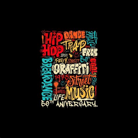 Hip Hop 50 Years of Old School Graffiti Old School Retro - Etsy