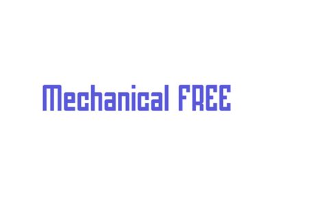 Mechanical FREE - Font Free Download