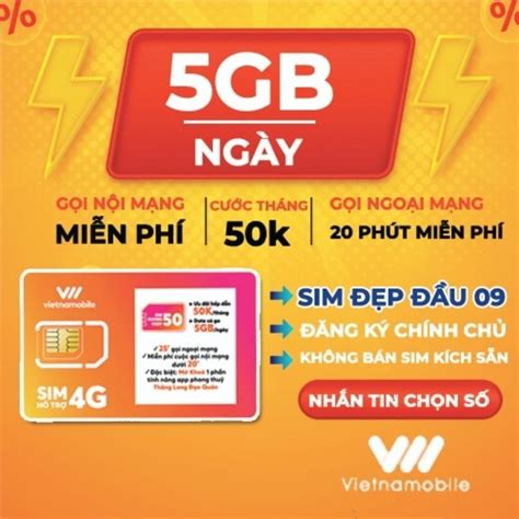 Sim G Vietnamobile Sim Data Gb Ng Y C C K Th Ng Sim M Ng Kh Ng