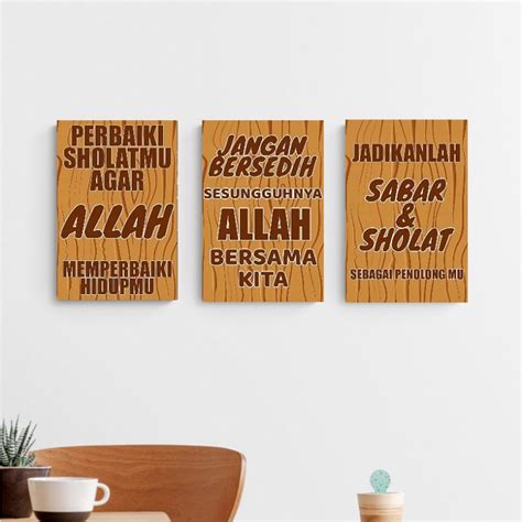 Hiasan Dinding Kayu Sn Crafts Islamic Wall Decoration Home Display