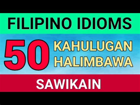 Sawikain Kahulugan At Halimbawa Nito | Hot Sex Picture