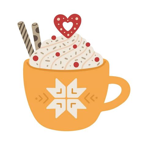 Vector Illustration Of A Winter Hot Drink In A Cute Cup 35583104