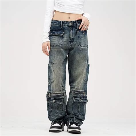 Retro Heavy Duty Multi Pocket Jeans Helloice Apparel