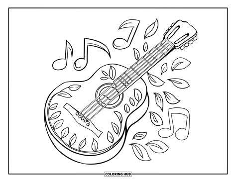 90 Dibujos De Guitarras Para Colorear Para Niños Y Adultos Gratis