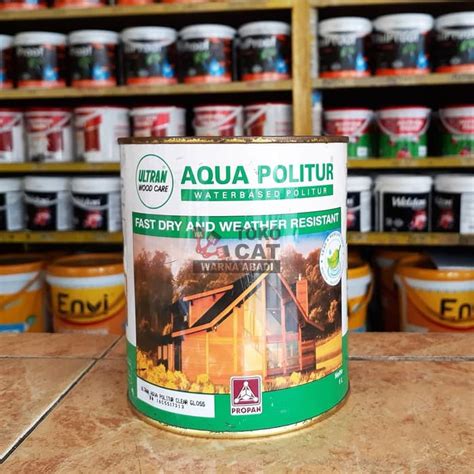 Jual Cat Propan Aqua Politur Hanya Warna Teak Warna Kayu Liter