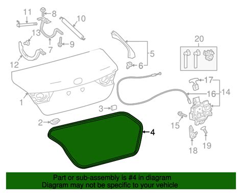 Deck Lid Seal Toyota Camry Oem Genuine