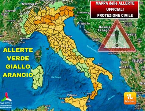 Meteo Allerta Meteo Urgente Mappa Ufficiale Aggiornata Della