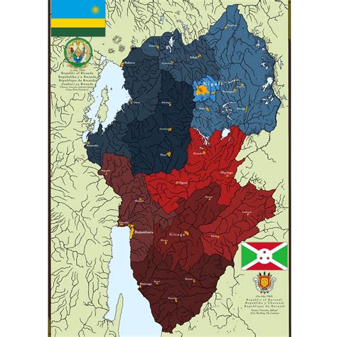 Rwanda and Burundi. : r/MapPorn