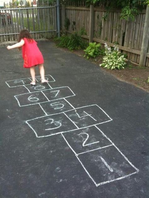 Hop Scotch Hopscotch Kids Playing Childhood Memories