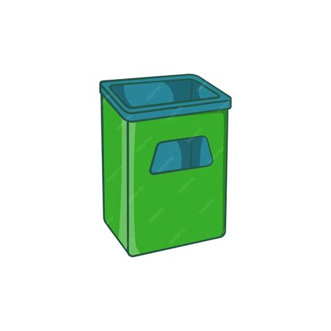 Icono De Cubo De Basura De La Calle En Estilo De Dibujos Animados