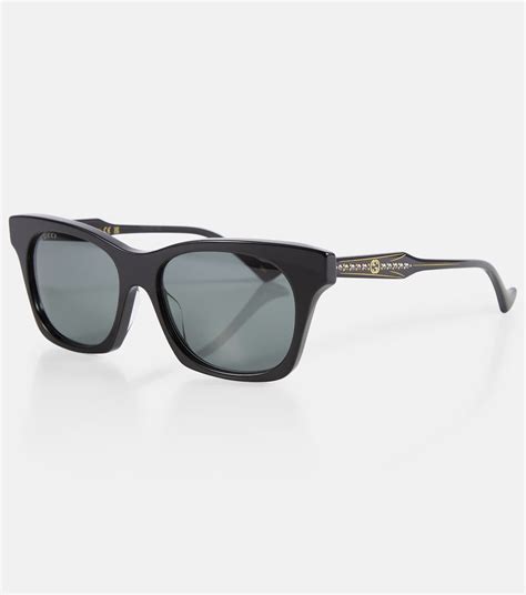 Embellished Cat Eye Sunglasses In Black Gucci Mytheresa