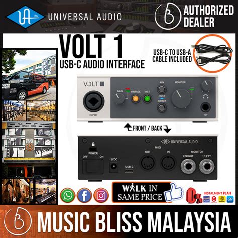 Universal Audio Volt 1 USB-C Audio Interface | Music Bliss Malaysia