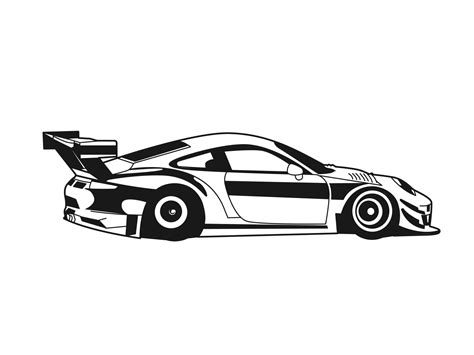 Sports car silhouette artwork illustration 35966545 Vector Art at Vecteezy