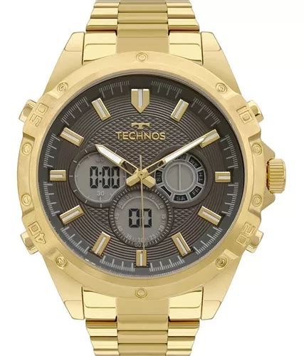 Reloj Technos Ts Digiana Gold Para Hombre Bj Ab P Color De Fondo