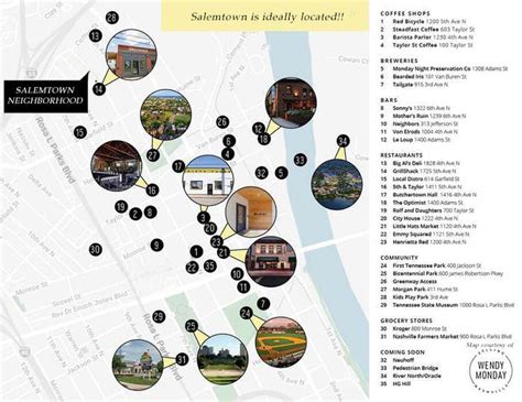 LOCAL RETAIL MAP - SALEMTOWN NEIGHBORHOOD IN NASHVILLE, TENNESSEE