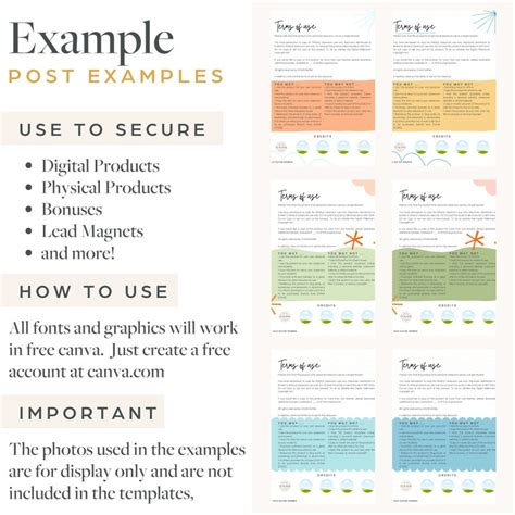 Terms Of Use Templates Teacher Business Etsy