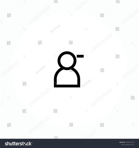 Remove Person Line Art Icon Vector Stock Vector (Royalty Free
