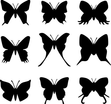 Butterfly Silhouette Clip Art Butterfly Decoration Png Download