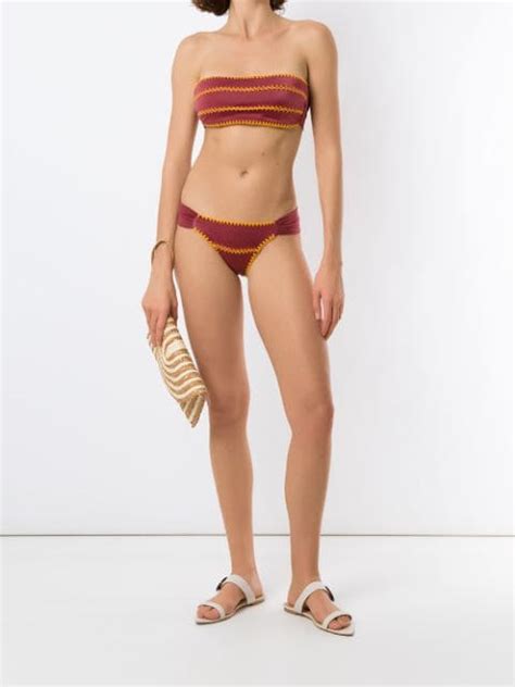 Brigitte Crochet Bandeau Set Bikini Farfetch