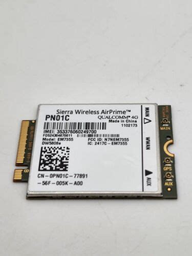 Sierra Wireless Airprime Pn C Qualcomm G Lte Wwan Card Em Ebay