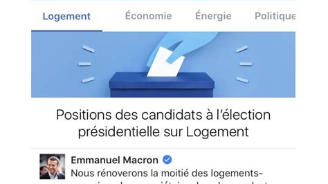 Pr Sidentielle Facebook Lance Un Comparateur De Programmes Des Candidats