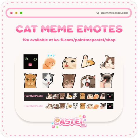 V3 Cat Meme Emote Set (1 GIF Set Of 10) PaintMePastel's, 56% OFF