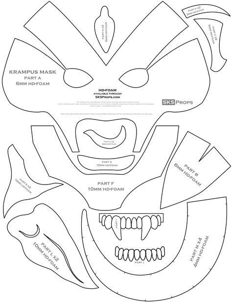 Templates Sks Props In Mask Template Paper Mask Template