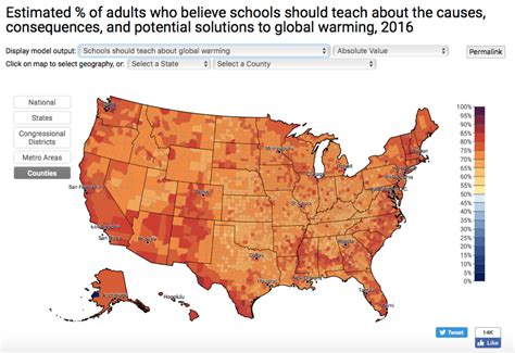 How Many People Support Climate Change Education In Your County Now