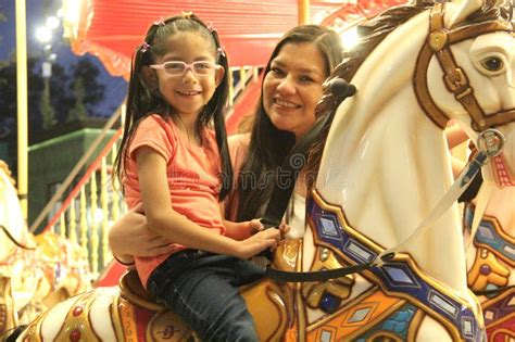 Divorced Single Mom And Year Old Brunette Latina Daughter Spend Fun Time On Amusement Park
