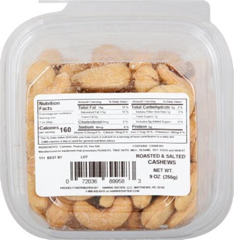 Harris Teeter Farmers Market Roasted Salted Cashews Oz Kroger