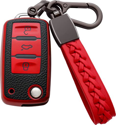 Syodiesn For Vw Key Fob Cover Premium Soft Tpu With Keychain Key Case