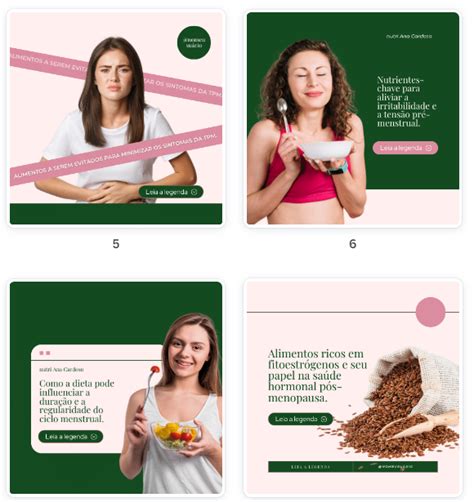 Pack Nutrição e Saúde da Mulher Canva para empreendedoras Hotmart