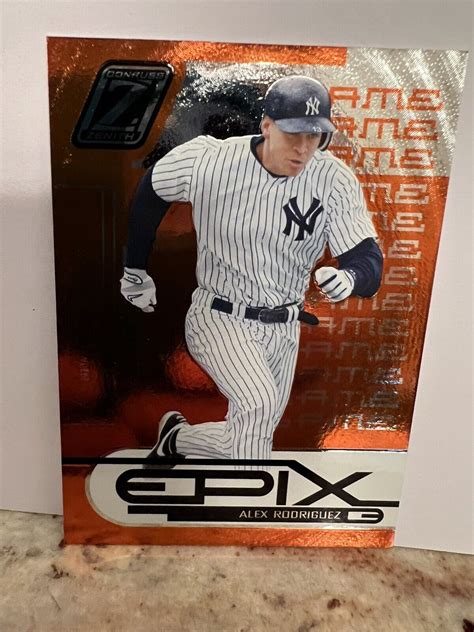 Donruss Zenith Epix Alex Rodriguez Orange Yankees E Ebay