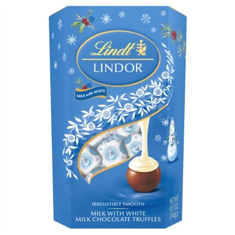 Lindt Lindor White Milk Chocolate Truffles 8 5 Oz Kroger