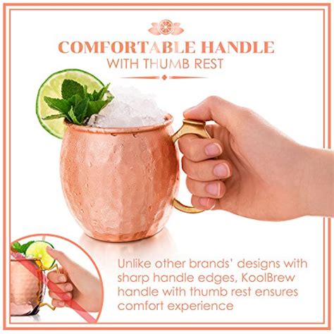 KoolBrew Moscow Mule Copper Mugs Gift Set Of 2 100 Solid