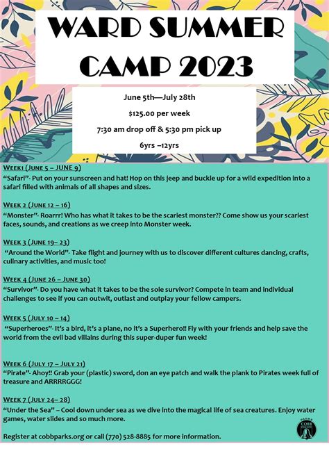 2023 Summer Camps With Cobb County Cobb County Georgia