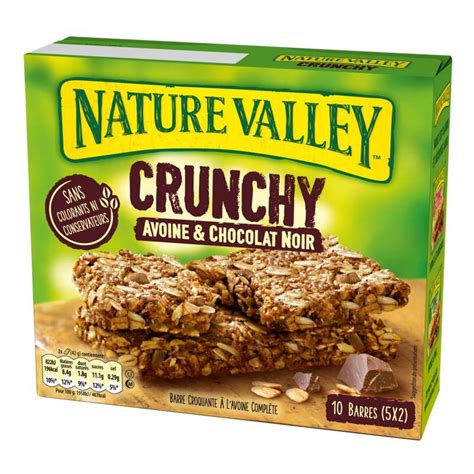 Barre Crunchy Avoine Et Chocolat Noir Nature Valley X 5 210 G La