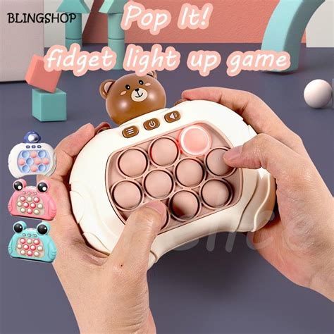 Juego De Burbujas Pop It Push Challenge Fidget Juguetes Con Máquina De