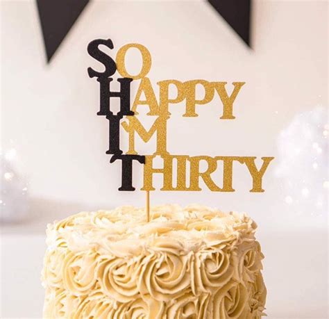 Una Sabia Elecci N Pottelove Thirty Thriving Birthday Cake Topper