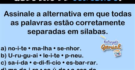 Assinale A Alternativa Em Que Todas Palavras Est O Corretamente