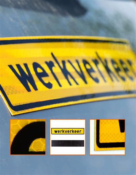 Werkverkeer Magneet Sticker Cm X Cm Geel Klasse Folie Bol