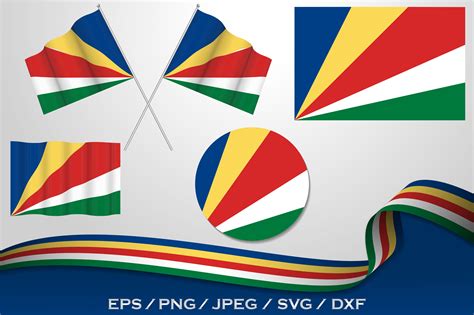 Set Of Seychelles Flags Designs Graphic By Terrabismail · Creative Fabrica