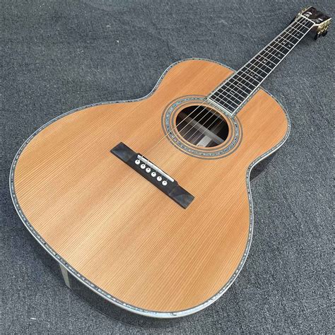 Solid Cedar Top OOO Body Ebony Fingerboard Classic Folk Acoustic Guitar